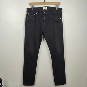 C.O.F. Studio Jeans Mens 32 Black Candiani Denim Slim Fit Made in Portugal